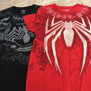 Spider-Man Red and Black Mens T-Shirt Set